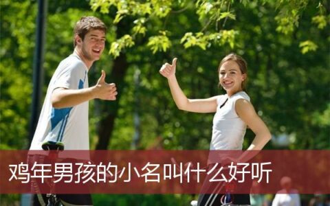 鸡年男孩的小名叫什么好听点