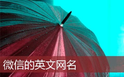 微信的英文网名