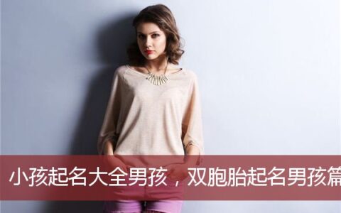 小孩起名大全男孩,双胞胎起名男孩篇