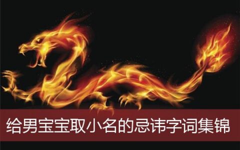 给男宝宝取小名的忌讳字词集锦