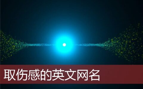 取伤感的英文网名
