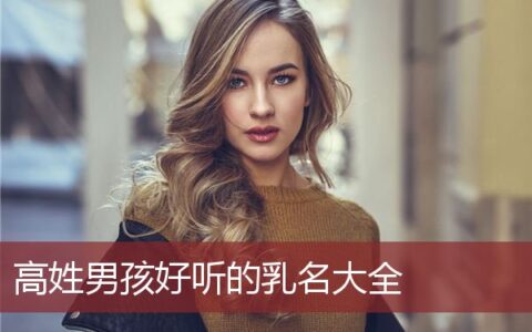 高姓男孩好听的乳名大全