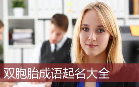 双胞胎成语起名大全