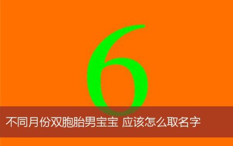不同月份双胞胎男宝宝应该怎么取名字