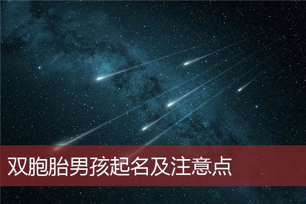 双胞胎男孩起名及注意点